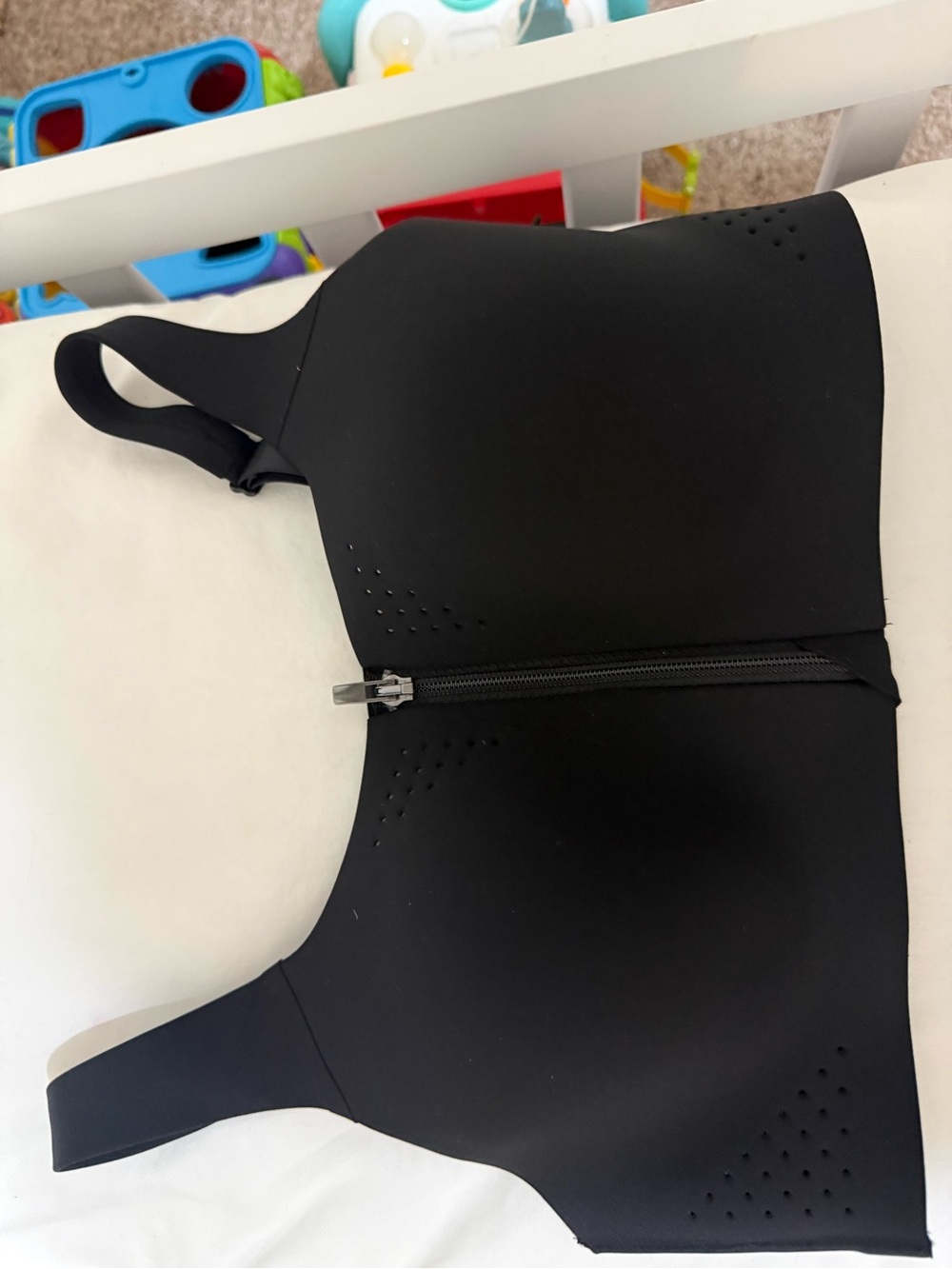 VSX Black Zip-Front Sports Bra